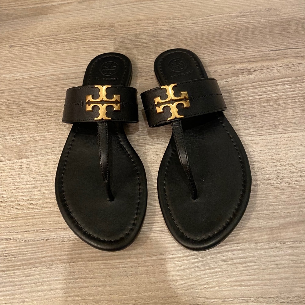 Tory Burch Everly backless flat thong sandal size 7